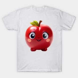 Cute Kawaii Red Apple Buddy T-Shirt